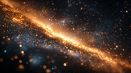 Fototapeta premium A stunning microscopic view of interstellar dust and cosmic particles floating in space