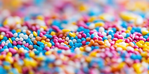 a close up of a pile of colorful candies