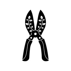 creative details gardening scissors icon Vector Illustration
