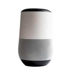 White And Black Smart Speaker With Gray Texture Transparent PNG Background