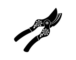 creative details gardening scissors icon Vector Illustration