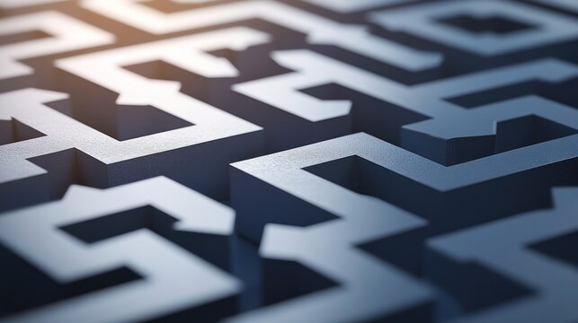 Navigating the Complexities: A 3D Maze Illusion