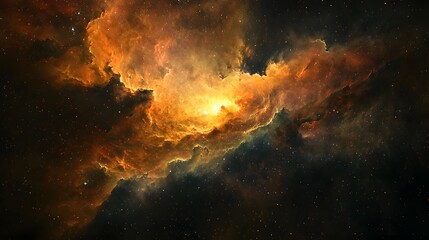 98. A deep-space wonder of radiant nebula clouds forming new galaxies in the cosmic abyss
