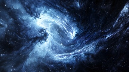 97. A galactic river of dark energy flowing through interstellar space, symbolizing the essence of creation