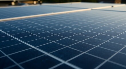 Close-up of solar panel array - clean energy technology - for environmental publications