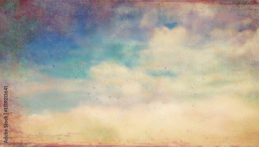 Poster soft pastel sky texture with warm and cool watercolor tones, artistic abstract background for digita
