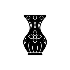 creative details flower vase icon Vector Illustration