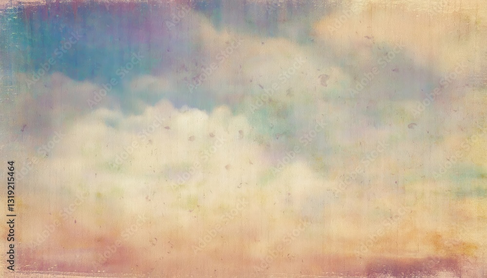 Poster soft pastel sky texture with warm and cool watercolor tones, artistic abstract background for digita