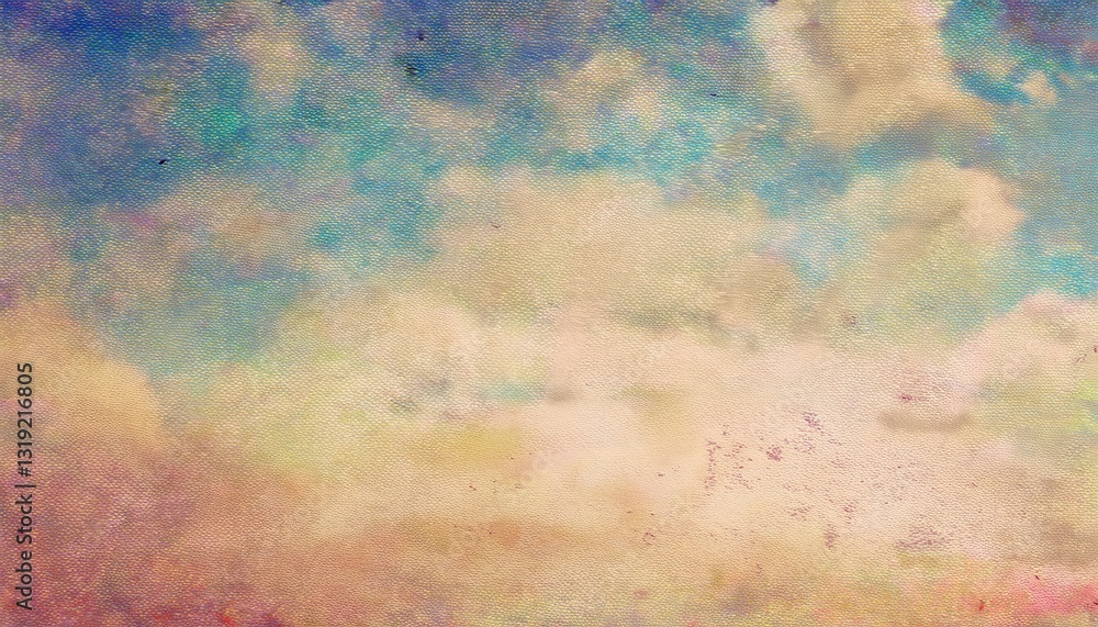 Poster soft pastel sky texture with warm and cool watercolor tones, artistic abstract background for digita