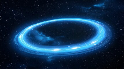27. A deep-space composition featuring a glowing celestial ring, symbolizing the continuous cycle of inception