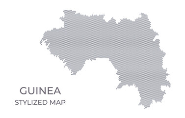 Obraz premium Stylized map of the Guinea made from honeycomb