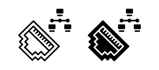 Ethernet icon set flat vecktor trendy popular simple