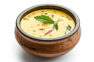 High Resolution Picture of Delicious Food Kadhi Isolated on a White Background