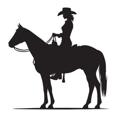 Lone Star Rancher silhouette, embodying the spirit of the West - Rancher illustration - Minimalist Rancher vector - Profession silhouette
