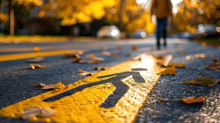 Safety signs are designed to enhance the safety of road users. This could be pedestrian crossing signs, speed reduction signs in school zones, or designated crossing signs for bicycles