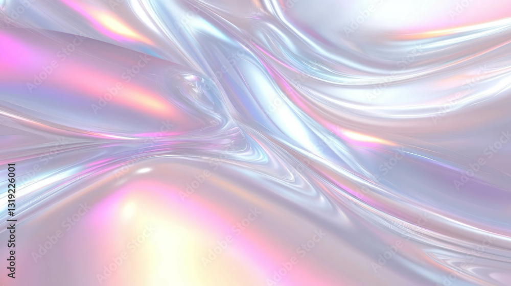Poster pastel abstract chaos background with iridescent swirls for creative design