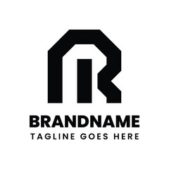 Letters RI or IR Geometric Monogram Logo, suitable for any brand with IR or RI initials