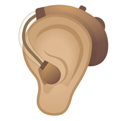 Hearing Aid on Ear
