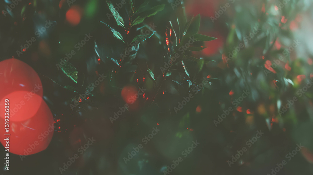 Poster Vibrant abstract bokeh background with chaotic light patterns