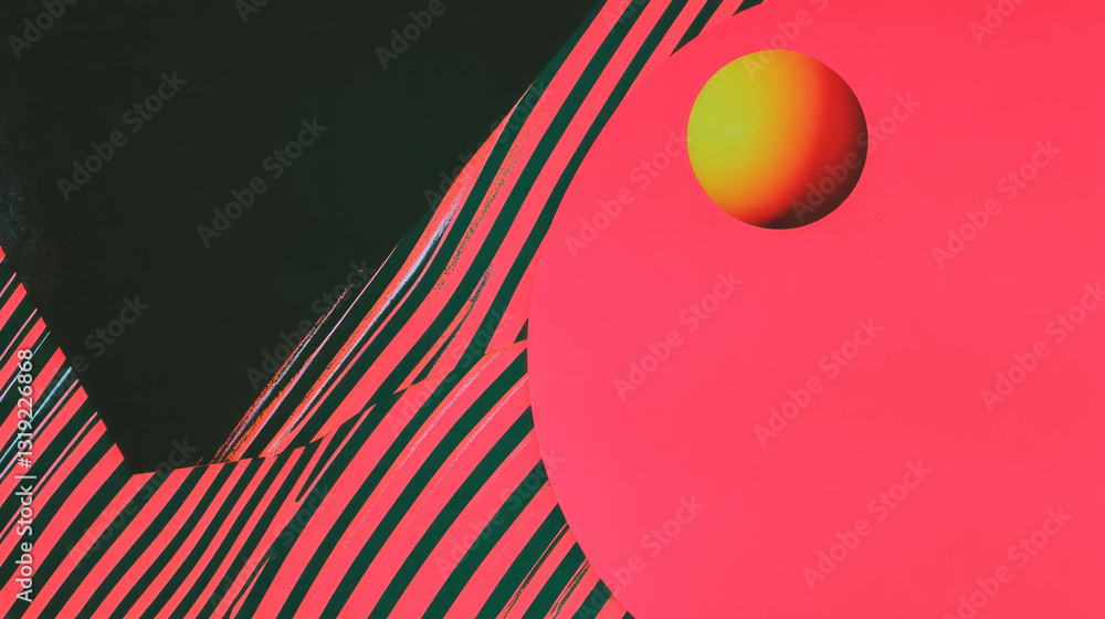 Leinwandbilder bold abstract background with vibrant geometric patterns and gradient circle