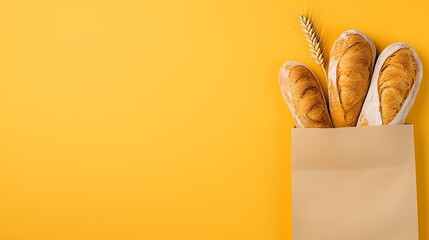 Freshly Baked Bread in Paper Bag