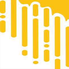 Abstract yellow mustard Rounded Lines Halftone Transition. Vector Background Illustration