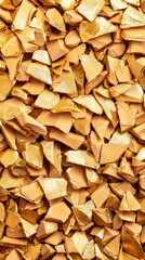 Exquisite gold foil display showcasing brilliant gold leaf flakes texture perfect for crafting and artistic projects