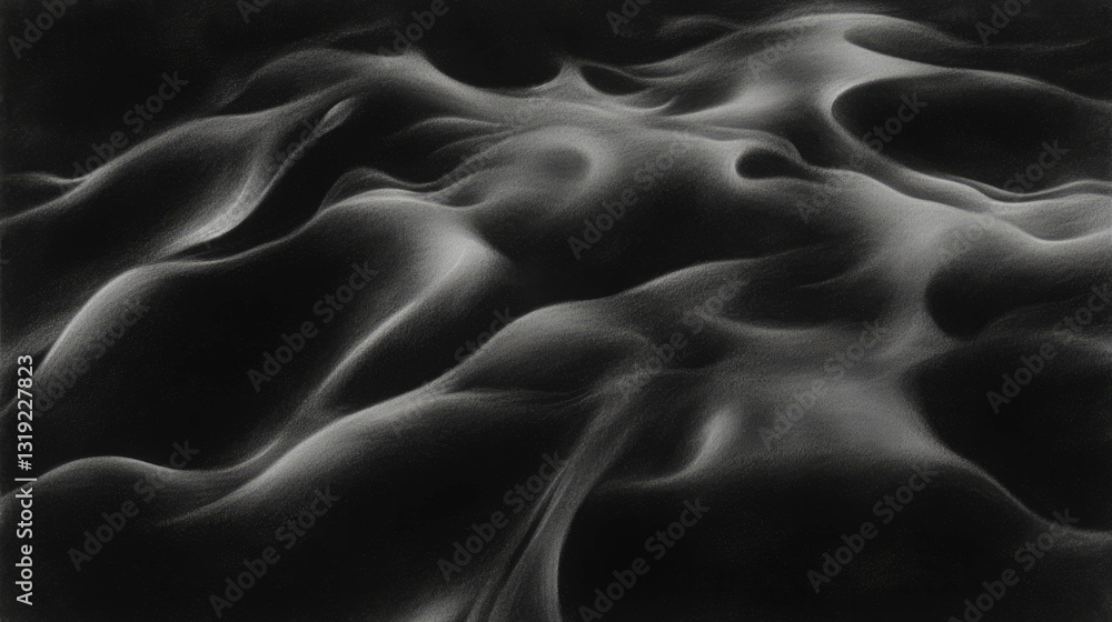 Aufkleber dark chaotic abstract background with charcoal texture for artistic design