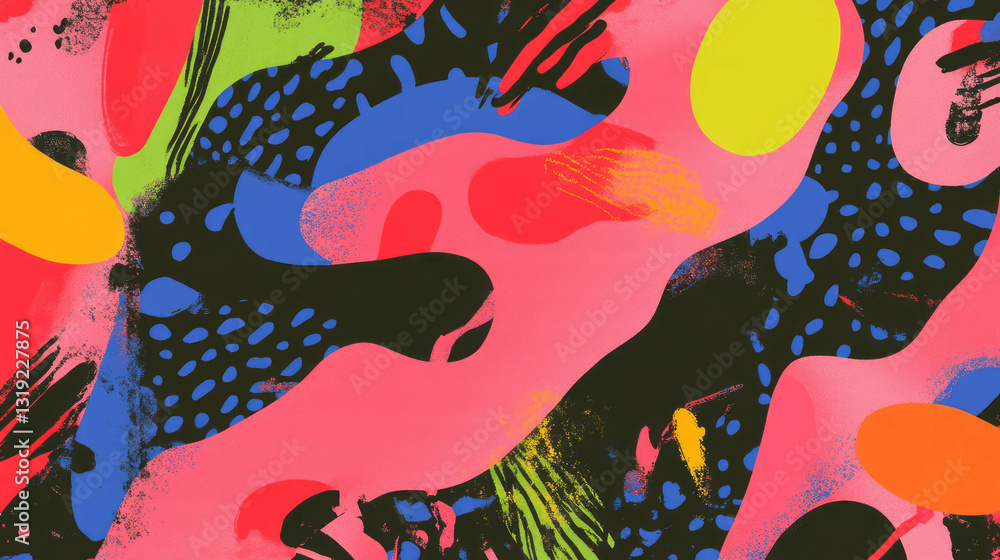 Poster vibrant abstract colorful pattern for creative art and design