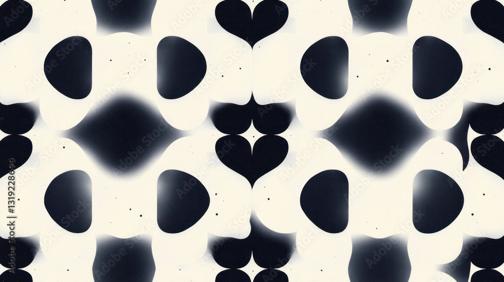 Poster elegant and simple abstract pattern with black and white shapes