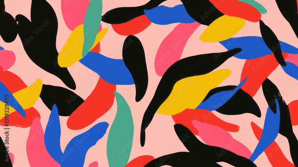 Poster colorful abstract pattern with elegant chaos for modern design