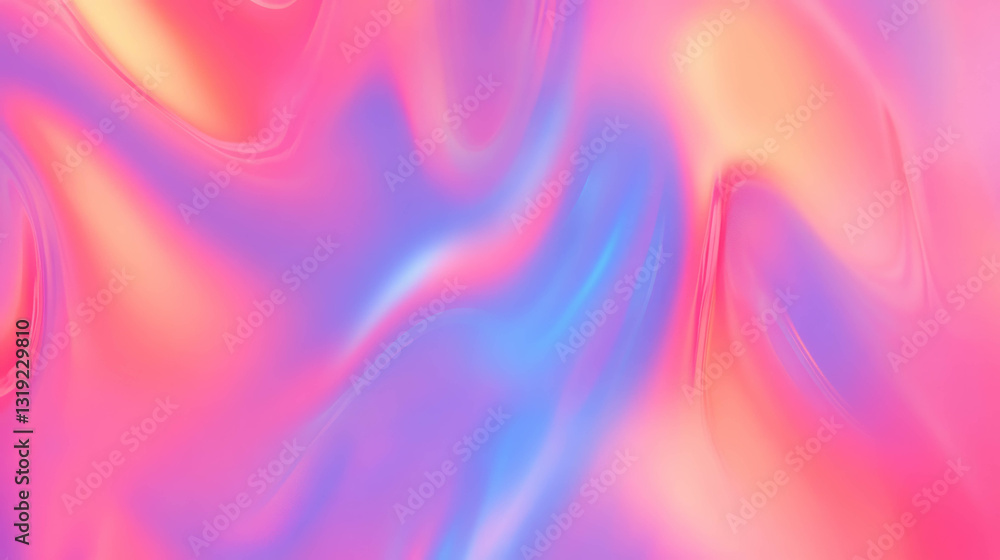 Poster vivid abstract chaos with colorful gradient waves for creative design