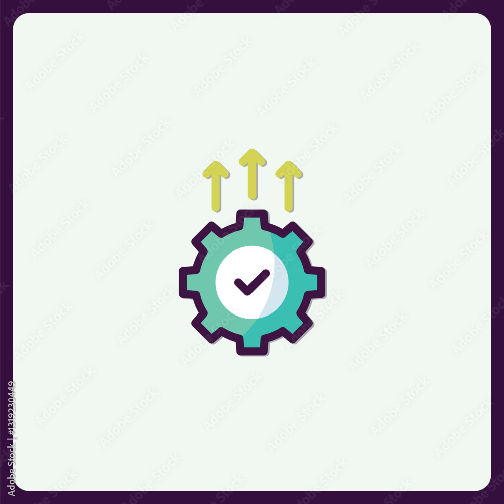 Poster graphic illustration showcasing a technological approach to project optimization
