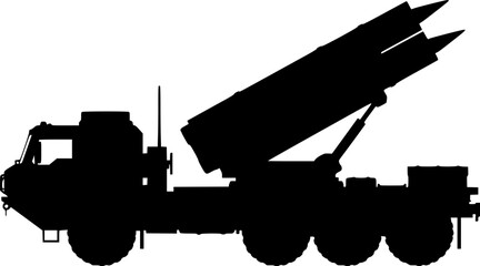 Modern flat missile icon isolated vector on white background
