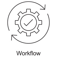 Workflow icon, Optimizing Business Efficiency with Workflow Automation, Streamlining Operations for Maximum Productivity, vector