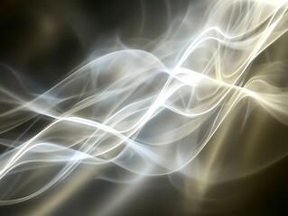 Obraz premium Abstract flowing waves of light and shadow are depicted
