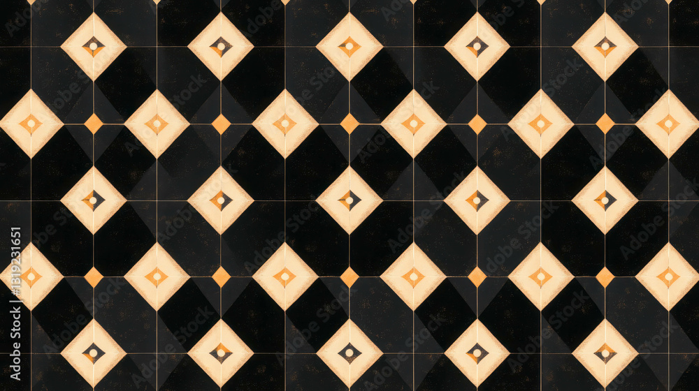 Poster Elegant and simple geometric pattern with diamond shapes for design