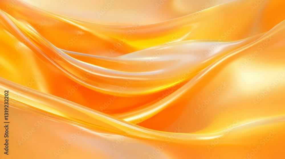 Poster Vibrant abstract background with dynamic flowing chaos in orange hues for design and creativity