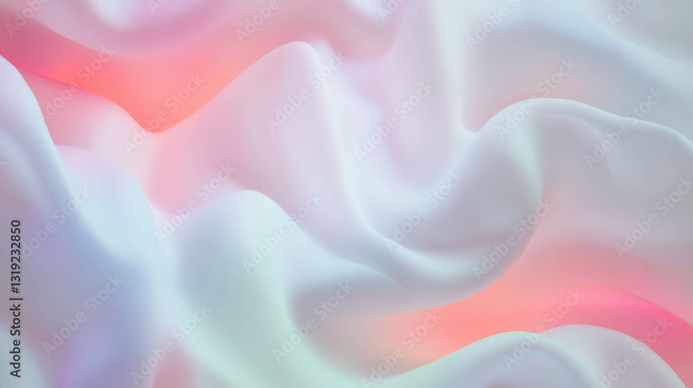 Aufkleber ethereal abstract background with soft pastel waves for design and creativity