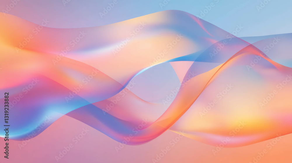 Poster vibrant flowing abstract background with chaotic waves for creative design
