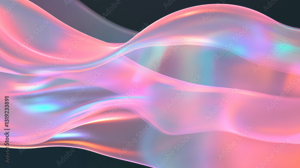 Poster ethereal waves in a foggy abstract chaos background for creative design