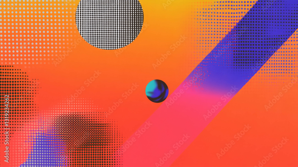 Aufkleber vibrant geometric abstract background for modern design projects
