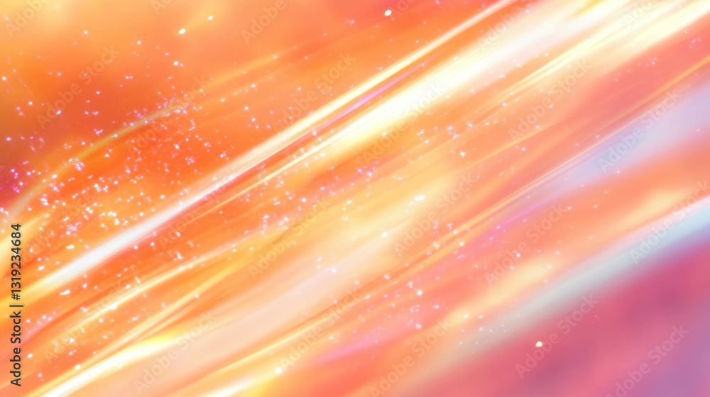 Poster glossy abstract background with vibrant colors and sparkling light effects