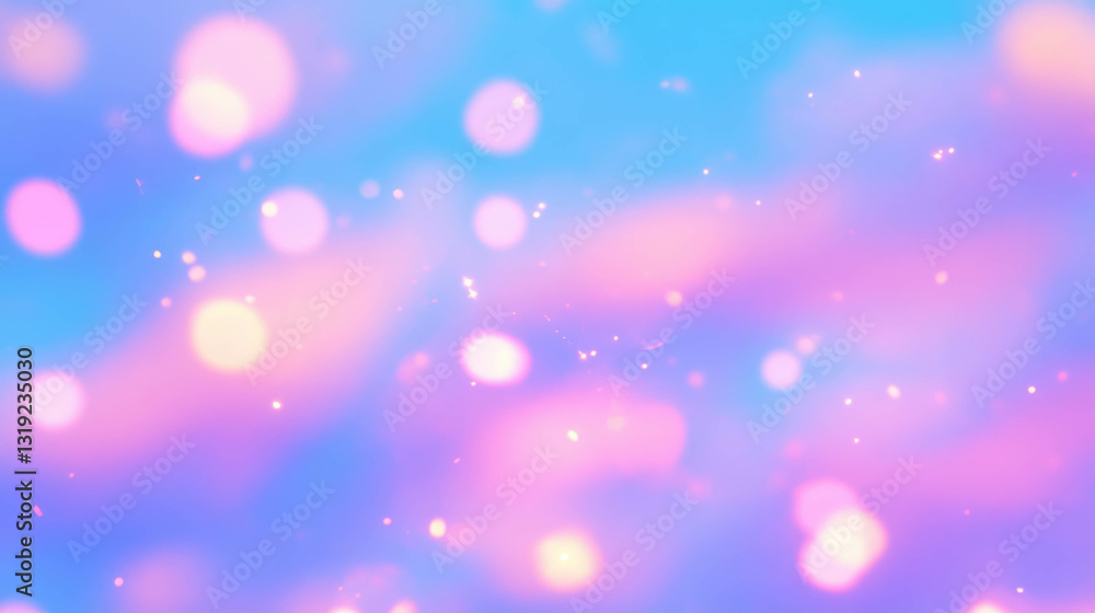 Poster colorful gradient abstract background with chaotic light bokeh for creative design