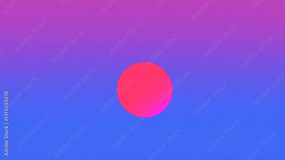Poster Minimalist gradient pattern with central circle design for modern decor