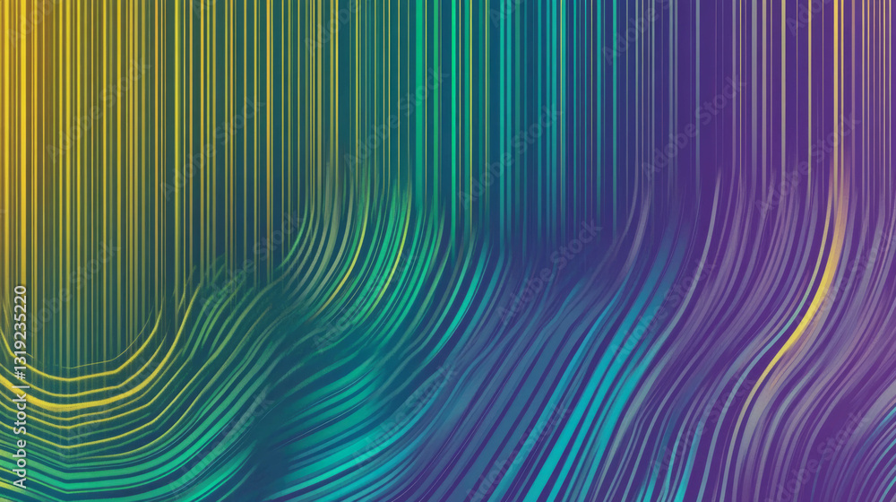 Aufkleber vibrant gradient abstract texture art with elegant chaotic lines for creative design