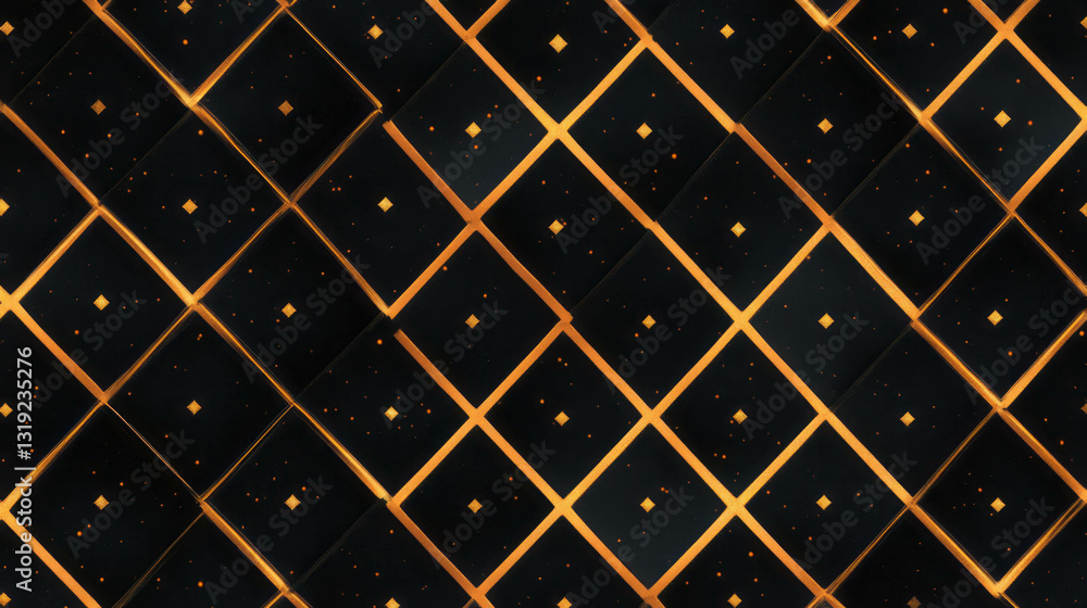 Poster Elegant and grand geometric pattern design with simple chaos elements