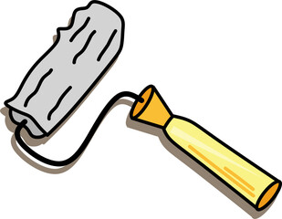 Brush roll clipart illustration 