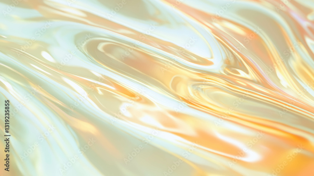Poster High key abstract background with soft waves and colorful reflections