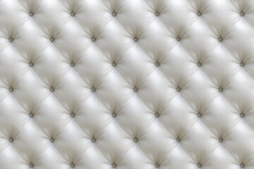 Off White Tufted Upholstery Texture with Diamond Pattern